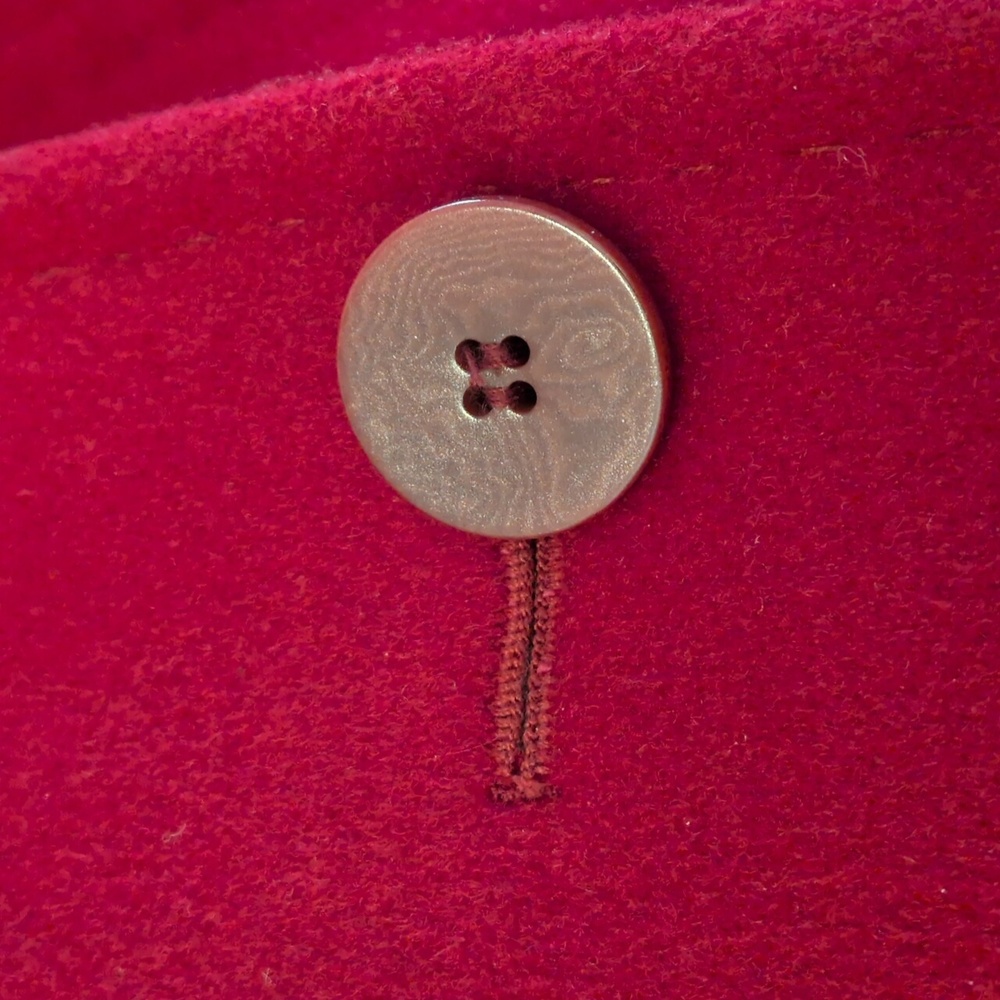 Fleurette Red Double-Breasted Pea Coat - Picture 8 of 13